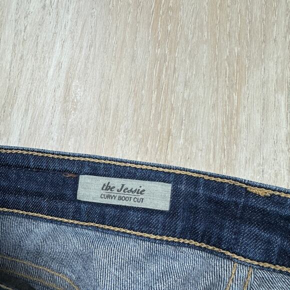 AG Adriano Goldschmied Jessie Curvy Bootcut Blue Dark Wash Casual Denim Jeans 26 - Picture 9 of 16